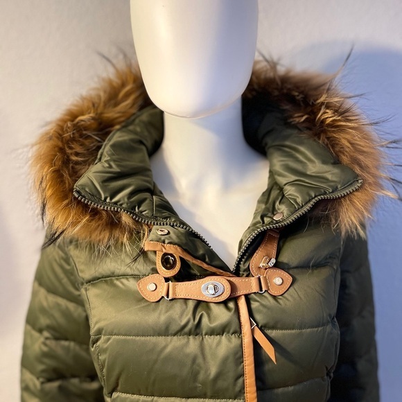 NWT WOMEN DOWN PARKA PUFFER WINTER JACKET REAL RACCOON FUR TRIMMED HOOD COAT‎ - Picture 10 of 13